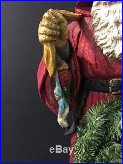 Vintage Tall Christmas Tree Santa Statue Retro 19 Prange's Tag Toy Sack RARE