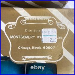 Vintage Teal Blue velvet ornaments mid century modern 48 montgomery ward NEW Vintage Teal Blue velvet ornaments mid century modern 48 montgomery ward NEW