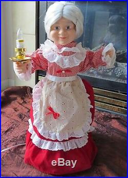 Vintage Telco Motion-ettes Of Christmas Animated Illuminated Mrs. Claus-20tall