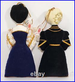 Vintage UK St Nicolas Christmas Tree Ornaments Tudor King Queens Set VERY RARE