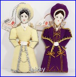 Vintage UK St Nicolas Christmas Tree Ornaments Tudor King Queens Set VERY RARE