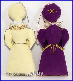 Vintage UK St Nicolas Christmas Tree Ornaments Tudor King Queens Set VERY RARE