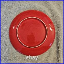 Vintage Waechtersbach West Germany Red Christmas Tree 2 Cups and Salad Plate