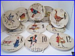 Vintage Williams-Sonoma 12 Days Of Christmas Salad Plates 8.5 Missing Day 1 Vintage Williams-Sonoma 12 Days Of Christmas Salad Plates 8.5 Missing Day 1