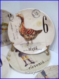 Vintage Williams-Sonoma 12 Days Of Christmas Salad Plates 8.5 Missing Day 1 Vintage Williams-Sonoma 12 Days Of Christmas Salad Plates 8.5 Missing Day 1