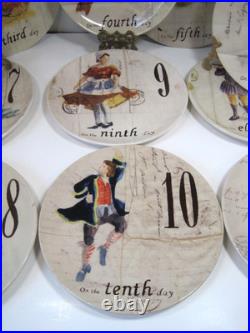 Vintage Williams-Sonoma 12 Days Of Christmas Salad Plates 8.5 Missing Day 1 Vintage Williams-Sonoma 12 Days Of Christmas Salad Plates 8.5 Missing Day 1