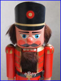 Vintage german Seiffener nutcracker soldier, 33cm, christmas, collectors+wrapping