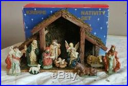 Vintage presepio nativity set large figures creche made in italy christmas