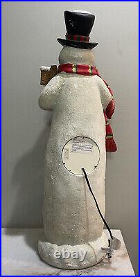 Vintage resin snowman statue with lights for indoor/outdoor use 31 tall