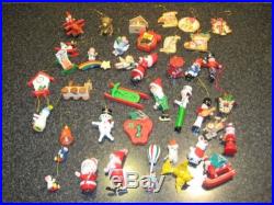 Vintage small wooden Christmas ornaments huge lot kitschy