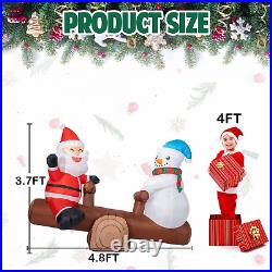 Vipush Christmas Inflatable Decorations Outdoor Seesaw Inflatables Christma