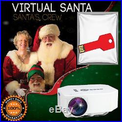 Virtual Santa on Flash drive, 1200 LED Video Projector and Projection material