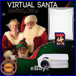 Virtual Santa on SD Media Card 1900 Lumen LED Video Projector and Projection mat