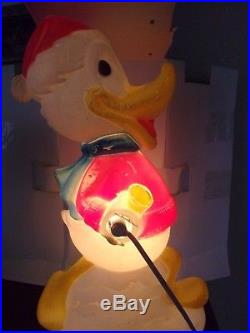 Vntg Empire Walt Disney Christmas Donald Duck blow mold 15 #1561 RARE HTF GUC
