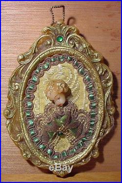 Vtg Antq Fancy Wax Angel Christmas Tree Decoration Made in Germany c1900