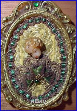 Vtg Antq Fancy Wax Angel Christmas Tree Decoration Made in Germany c1900