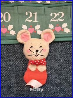 Vtg Avon Countdown to Christmas Advent Calendar with OG Mouse 24 X 12.5