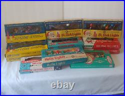 Vtg Christmas C7 1/2 String Lights Strand of 7 in Boxes Lot of 12 Boxes All Work