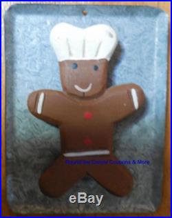 Vtg Gingerbread Man on Cookie Sheet Christmas Ornament