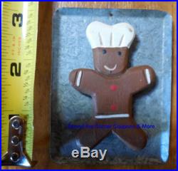 Vtg Gingerbread Man on Cookie Sheet Christmas Ornament