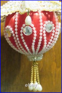 Vtg June Zimonick Christmas Ornament RED Swarovski #289 PAGODA Beautiful
