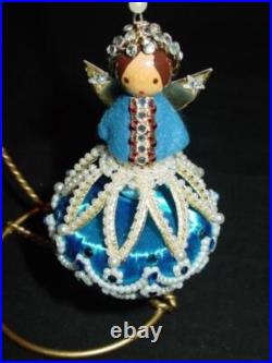 Vtg June Zimonick RARE Swarovski Christmas Ornament MILADY #115 1975