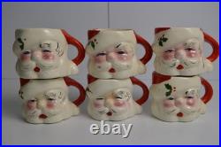 Vtg MCM DeForest of California Punch/Eggnog Bowl & Mugs Merry Christmas Pottery