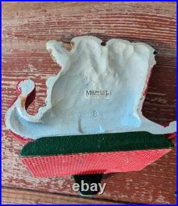 Vtg Midwest Of Cannon Falls Santa And Two Reindeer Cast Iron Stocking Holders Vtg Midwest Of Cannon Falls Santa And Two Reindeer Cast Iron Stocking Holders