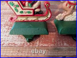 Vtg Midwest Of Cannon Falls Santa And Two Reindeer Cast Iron Stocking Holders Vtg Midwest Of Cannon Falls Santa And Two Reindeer Cast Iron Stocking Holders