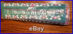 Vtg NEW 1987 Avon Advent Calendar Countdown Christmas Fabric Santa Claus w MOUSE