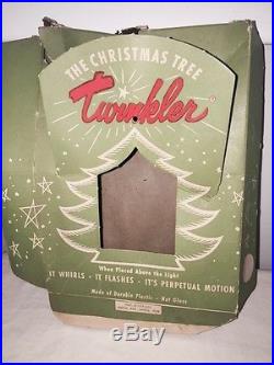 Vtg Old Twinkler Twirler Christmas Tree Ornament Tinkle Toy Lot Of 6
