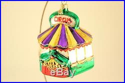 Vtg Polonaise Circus Band Set Blown Glass Xmas Tree Ornament Poland with Wood Box