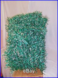 Vtg Revlis Starlite NOS 6′ green silver tree aluminum # C-161 mid century 1950s