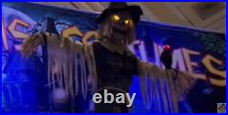WAIT 4 IT! 2024 HALLOWEEN PROP 6′ ANIMATED SCARECROW w CROW LED SHAKES PRE ORDER