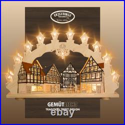 WEIGLA Schwibbogen old town I light arch Erzgebirge I Christmas decoration inside