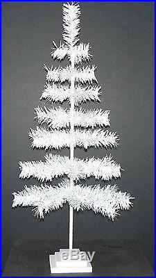 WHITE CHRISTMAS TREE FEATHER TINSEL TABLETOP TREE 36 white Easter tree