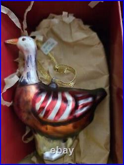 WILLIAMS SONOMA 12 DAYS OF CHRISTMAS ORNAMENTS WithBOX 2008 Rare 1 Damaged