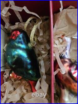 WILLIAMS SONOMA 12 DAYS OF CHRISTMAS ORNAMENTS WithBOX 2008 Rare 1 Damaged