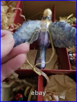 WILLIAMS SONOMA 12 DAYS OF CHRISTMAS ORNAMENTS WithBOX 2008 Rare 1 Damaged