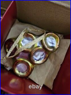 WILLIAMS SONOMA 12 DAYS OF CHRISTMAS ORNAMENTS WithBOX 2008 Rare 1 Damaged