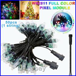 WS2811 Music Sync RGB LED Pixel String Light Waterproof Digital Dream Color USA
