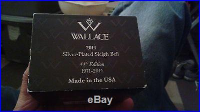 Wallace 2014 Silver Plated Sleigh Bell Ornament 44th Edition new