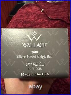 Wallace 2018 Silver Plated Sleigh Bell 48Th Edition christmas ornaments