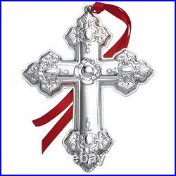 Wallace 2025 Sterling Silver Grand Baroque Cross Christmas Ornament 30th Edition