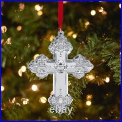 Wallace 2025 Sterling Silver Grand Baroque Cross Christmas Ornament 30th Edition