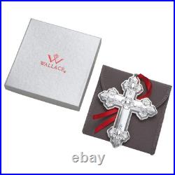 Wallace 2025 Sterling Silver Grand Baroque Cross Christmas Ornament 30th Edition