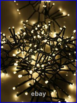 Warm White Multi Action LED Cluster Indoor Outdoor Tree String Fairy Lights BNIB
