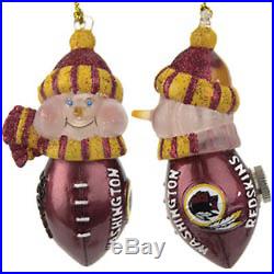 Washington Redskins Light-Up Snowman Ornaments set of 3