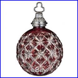 Waterford 2013 Annual Ruby Cased Ball Ornament New In Box