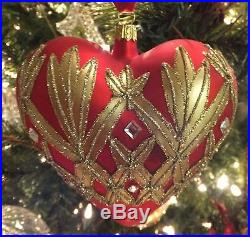 Waterford 2014 Holiday Heirlooms Araglin 4.5 Heart Ornament New Waterford Box
